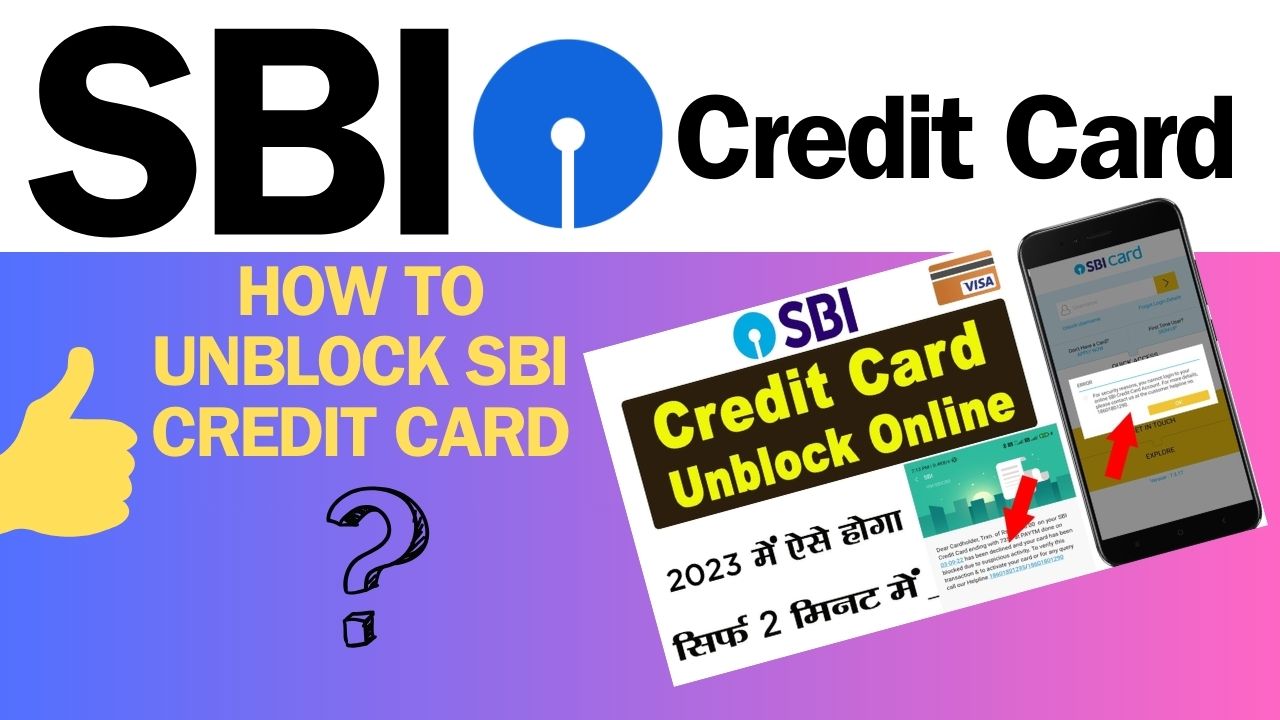 How to unblock sbi credit card